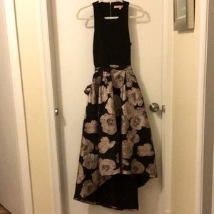 Hutch Rose Gold Floral Ballgown (High low)